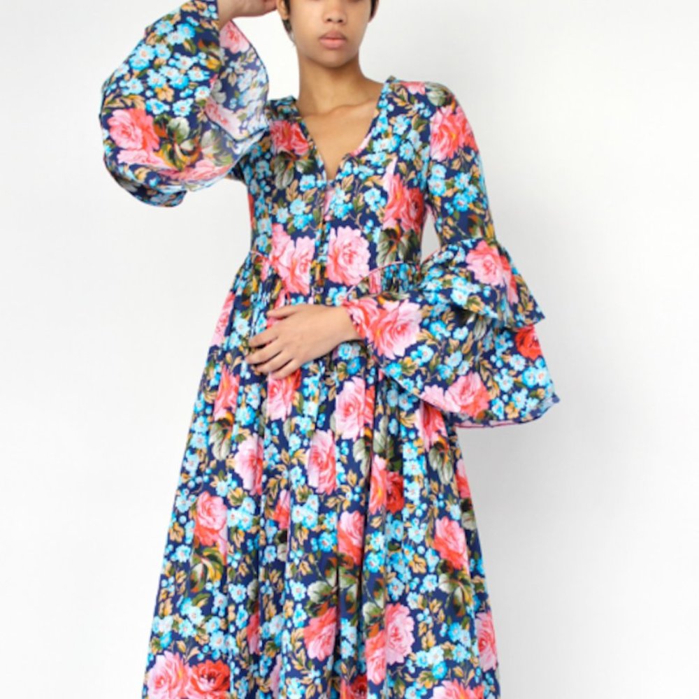 Batsheva x Laura Ashley Bryer Dress in Emilia Print - Size 4 - NWT